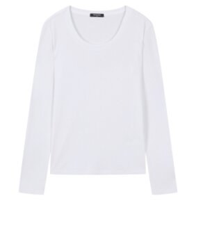 여성 골지 U넥 긴팔 티셔츠(B253TS530P)