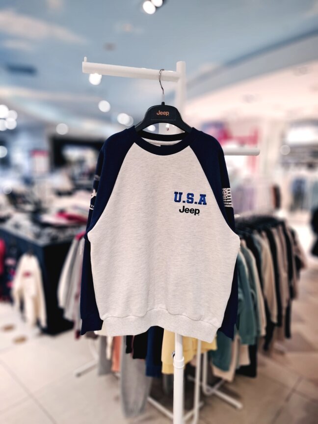 USA 배색 나글란 맨투맨 KR1TSU822 NA