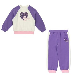 화이트 배색 맨투맨 상하세트 Q41DAT050/Q41DAP130