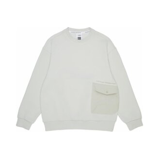 K261USW220 어드벤처 우븐 믹스 맨투맨 SILVER BIRCH