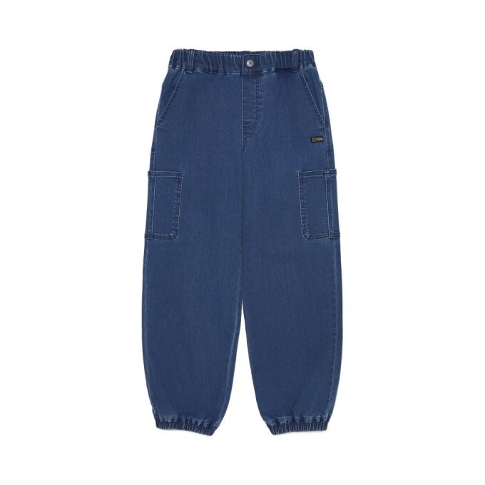 K261UPT010 데님 조거핏 팬츠 D/BLUE