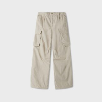 Wide Cotton Nylon Cargo Pants(F) WHTAF4921F*