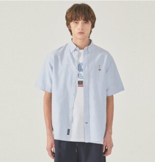 공용 Steve Oxford Short Sleeve Shirts WHYWF2511U