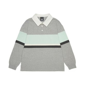 K261UTS930 컬러 블럭 카라 긴팔 티셔츠 M/GREY