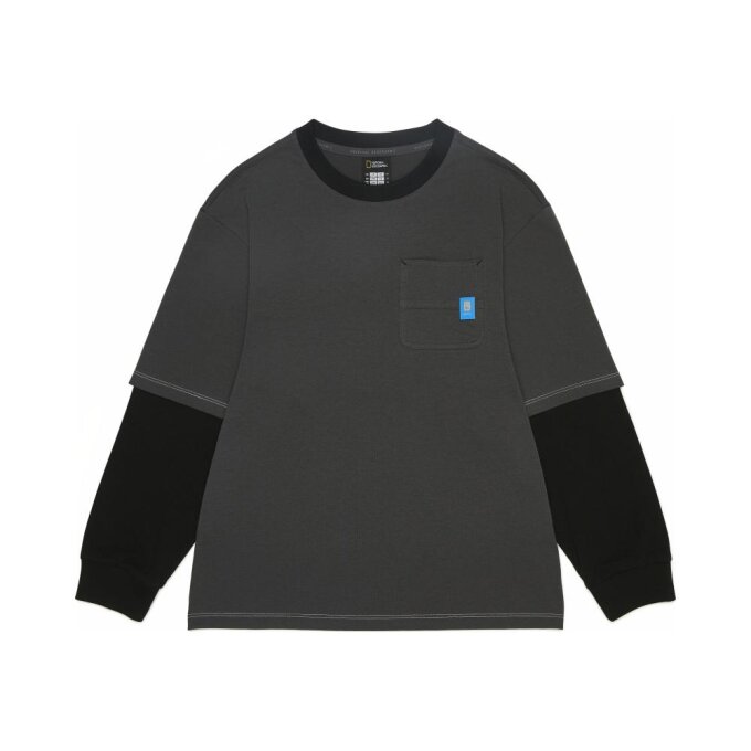 K261UTS010 레이어드긴팔 티셔츠 D/GREY