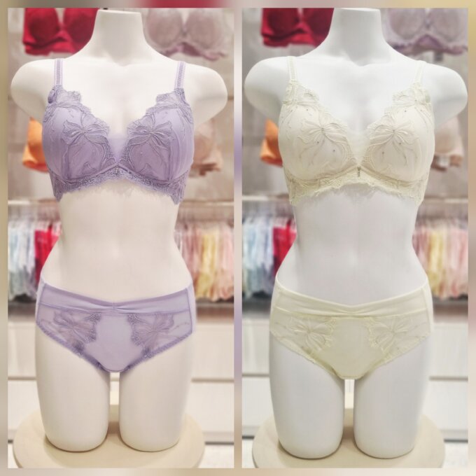 꾸뛰르 자수 노와이어 브라 햄팬티세트 BR985ABP985AP