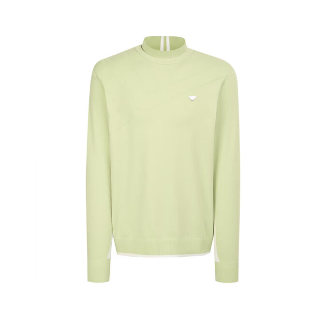 26SS PREMIUM 남성 컬러블록 이중 모크넥 니트 DGSW6A215K1