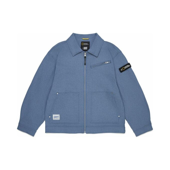 K261UJK910 우븐 카라 자켓 BLUE