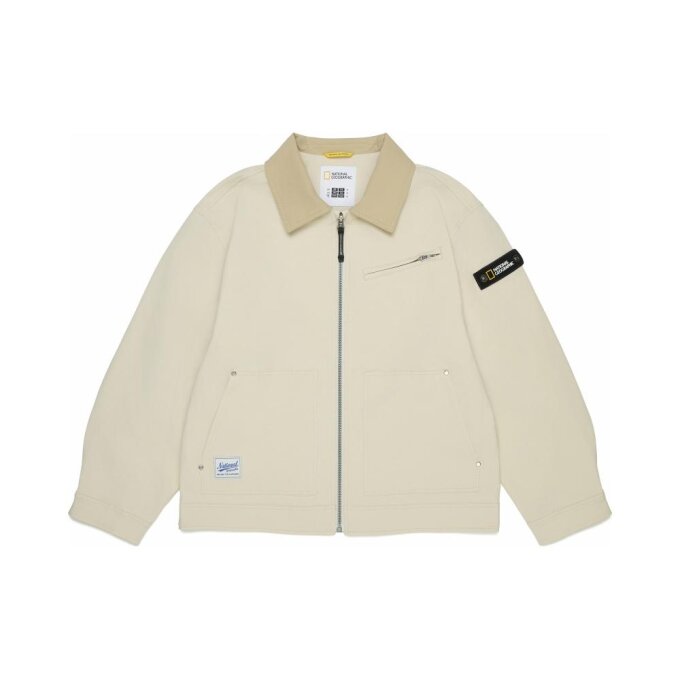 K261UJK910 우븐 카라 자켓 IVORY