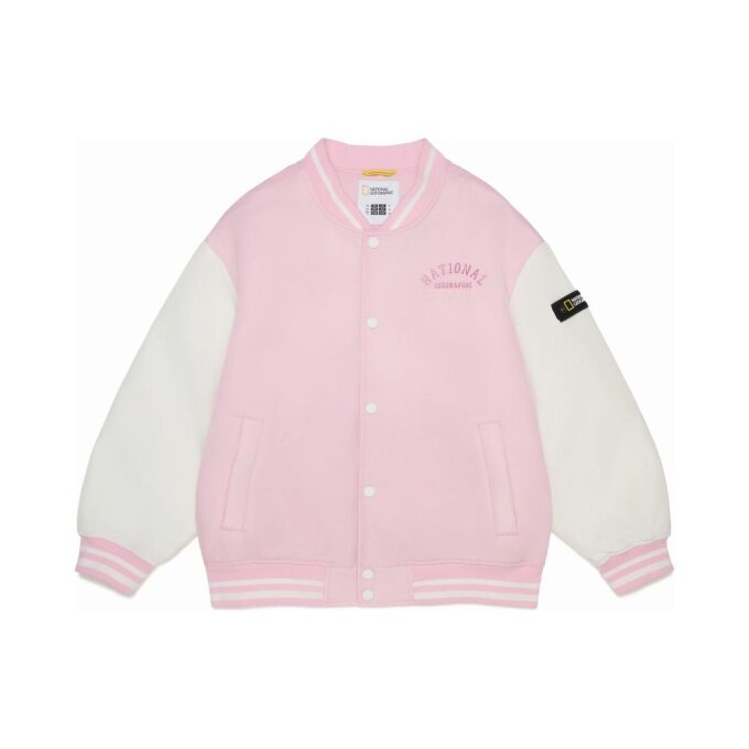 K261UPD910 우븐 베이스볼 패딩 자켓 PINK
