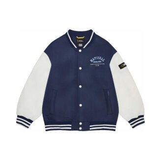 K261UPD910 우븐 베이스볼 패딩 자켓 NAVY