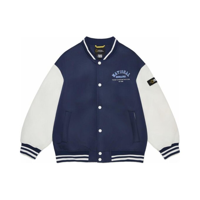 K261UPD910 우븐 베이스볼 패딩 자켓 NAVY