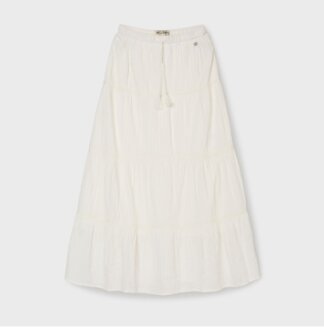 Dobby Long Tiered Skirt / WHWHG2434F /