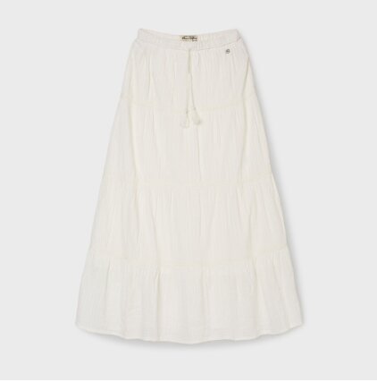Dobby Long Tiered Skirt / WHWHG2434F /