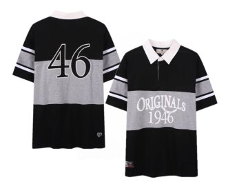 ORIGINALS46 럭비 카라 반팔 티셔츠 (블랙) N262TS150P