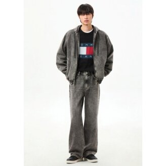 남성 배기 다크 데님 팬츠 T32G0NEW16TML11BK