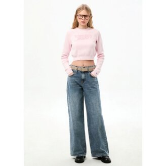 여성 찰리 와이드 미드 데님 팬츠 T32G0NEW15TWL11A5