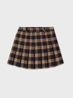 Short Pleats Buckle Skirt WHWHF4952F*