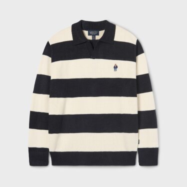 Steve Stripe Open Collar Pullover WHKAF4922U*