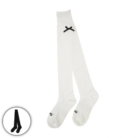 여성 리본 장식 오버 니삭스 121F1SC054