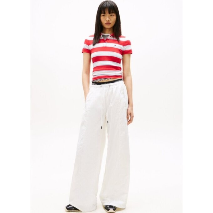 여성 웨이스트밴드 와이드 트랙 팬츠 T32G1WPC17TWT1YBL