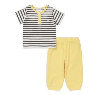 46-370-672-24 DG)스트라이프 골지 상하세트