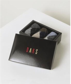 면혼방 아가일 체크 중목 3족세트 DCSS6F801BK
