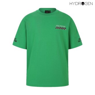 유니 체커보드 그래픽 반팔 티셔츠 H31F2TR246_GN