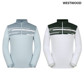 남성 가로 배색 긴팔 집업 티셔츠 (2컬러) WO1MCTS301