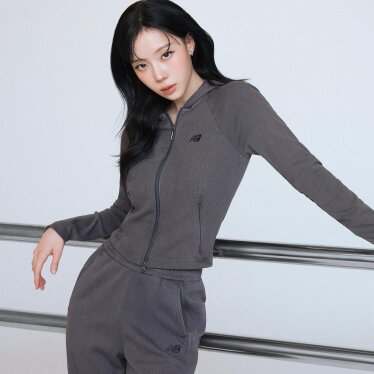 W 소프트프레쉬골지 후드 투웨이 집업 NBMDG2W322 D/G