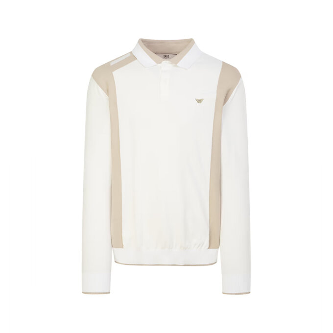 26SS PREMIUM 남성 컬러블록 카라 니트 DGSW6A216OW