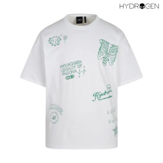 유니 레트로 그래피티 반팔 티셔츠 H31F2TR229_WH