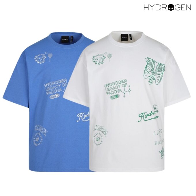 유니 레트로 그래피티 반팔 티셔츠 H31F2TR229