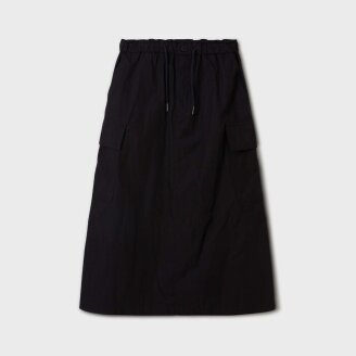 Nylon Cotton Cargo Long Skirt  WHWHF2552F*