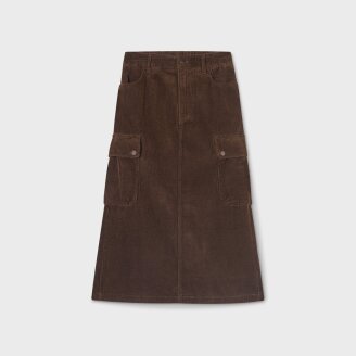 Corduroy Cargo Long Skirt WHWHF4954F*