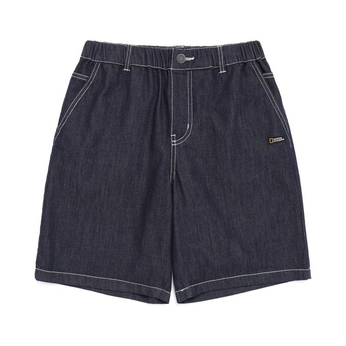 K262UHP010 5부 데님 하프 팬츠 NAVY