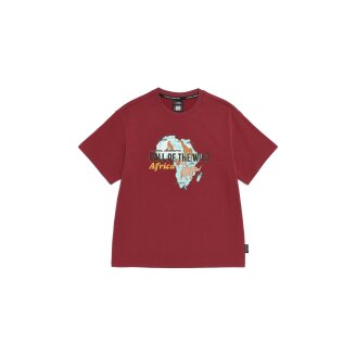 K262UTS010 사파리 그래픽 반팔 티셔츠-1 WINE