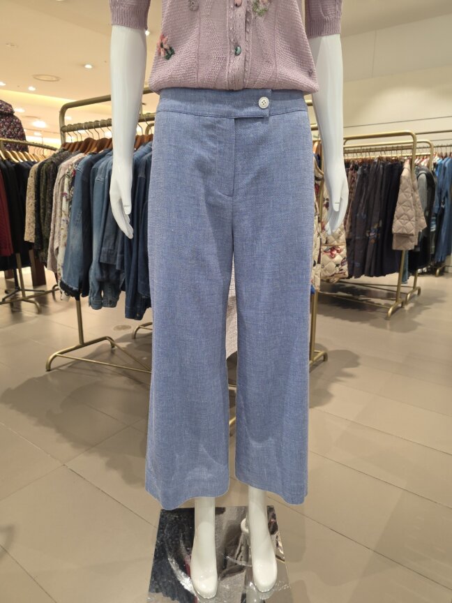 린넨 블랜딩 와이드 팬츠 B242WS1050