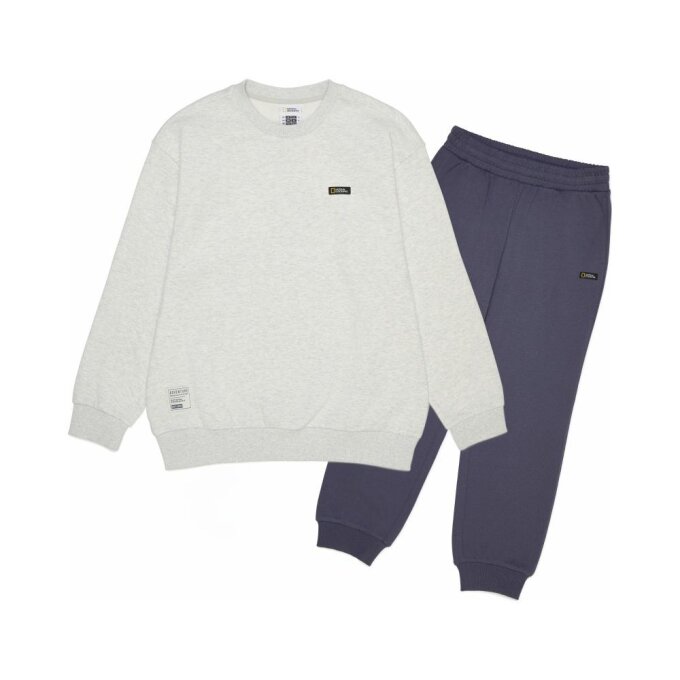 K265UPB010 맨투맨 SET WHITE MELANGE
