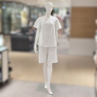 면 도비자가드 잔꽃 무늬 여성 잠옷 WP6060B