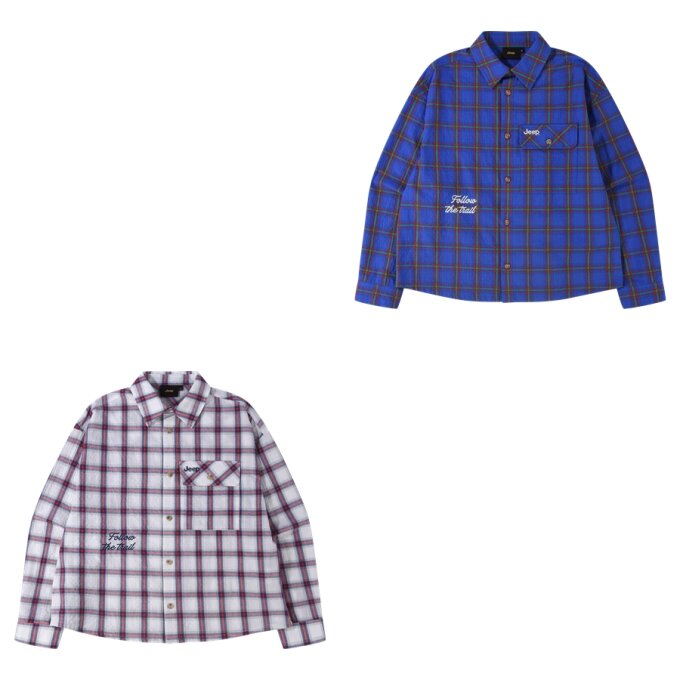 남녀공요 레터링 체크 셔츠 JR2SHU121