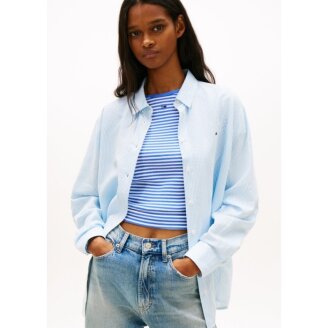 여성 린넨 블렌드 릴렉스 셔츠 T32G1WSH04TWT10A6