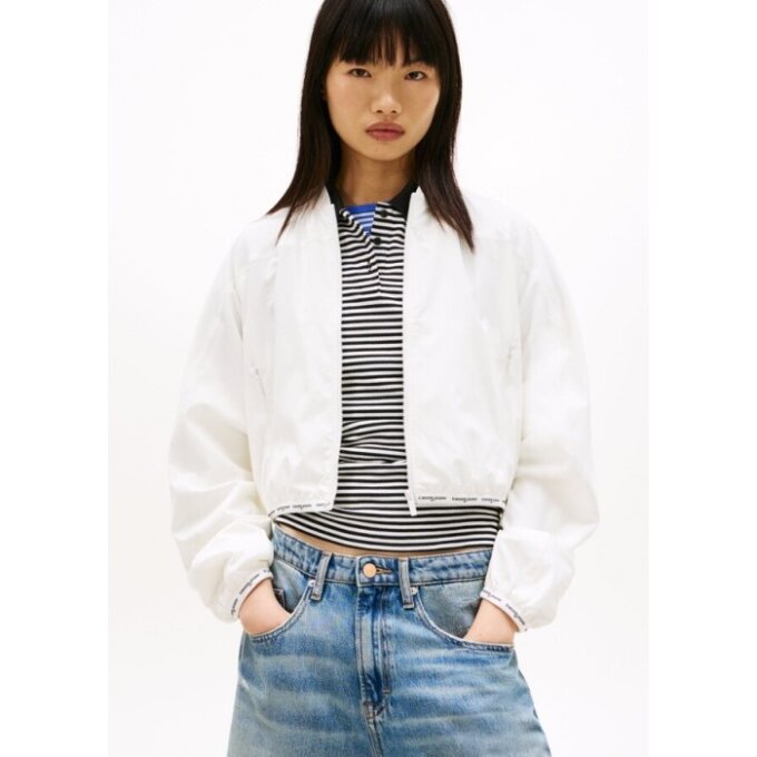 여성 로고 바인딩 봄버 재킷 T32G1WJC44TWT1YBL