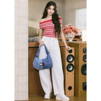 여성 패치워크 데님 숄더백 T32G1ABG41TWT11CN