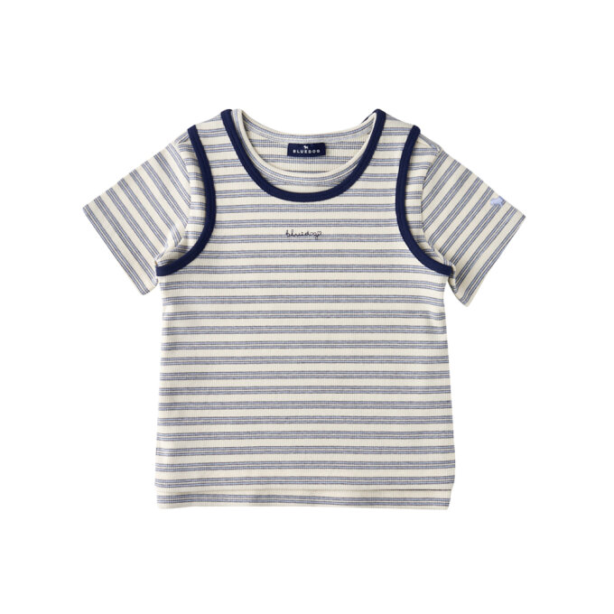STRIPE 골지 티셔츠 SET 2637533258 (BL)