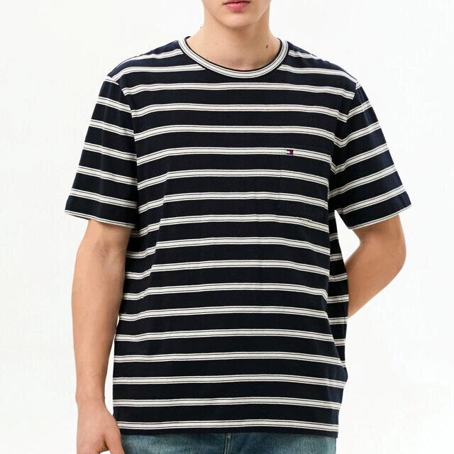 에센셜 스트라이프 포켓 티셔츠 T12G1TPO060MT10A5