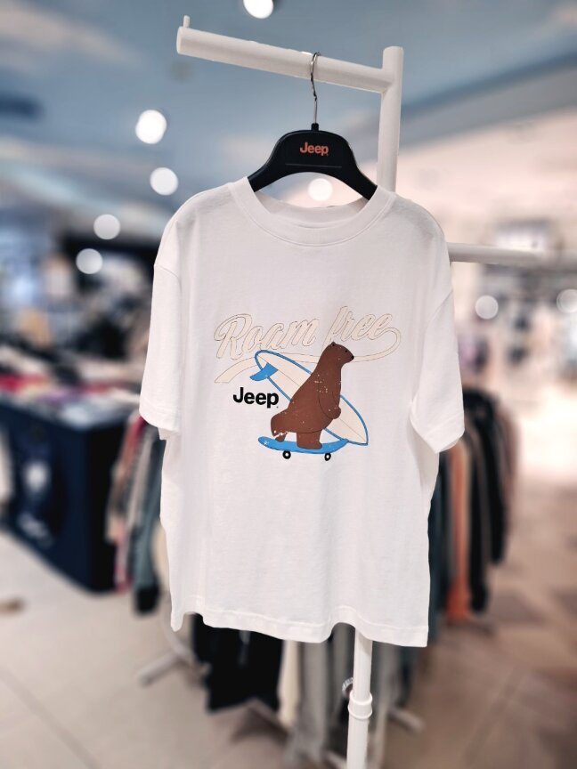 크랙 빈티지 보드곰 반팔티 KR2TSU241 WH