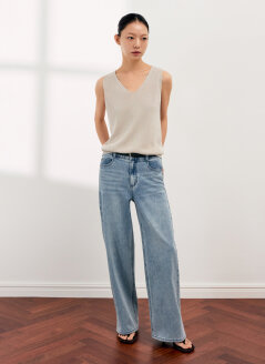 히든 백 밴딩 와이드 데님 팬츠 SSMSLQ22080