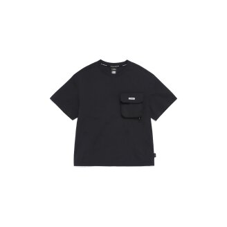 K262UTS260 에어로벤트 우븐 반팔 티셔츠  CARBON BLACK