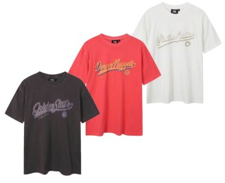 NBA 빅 레터링 피그먼트 반팔 티셔츠 N262TS122P